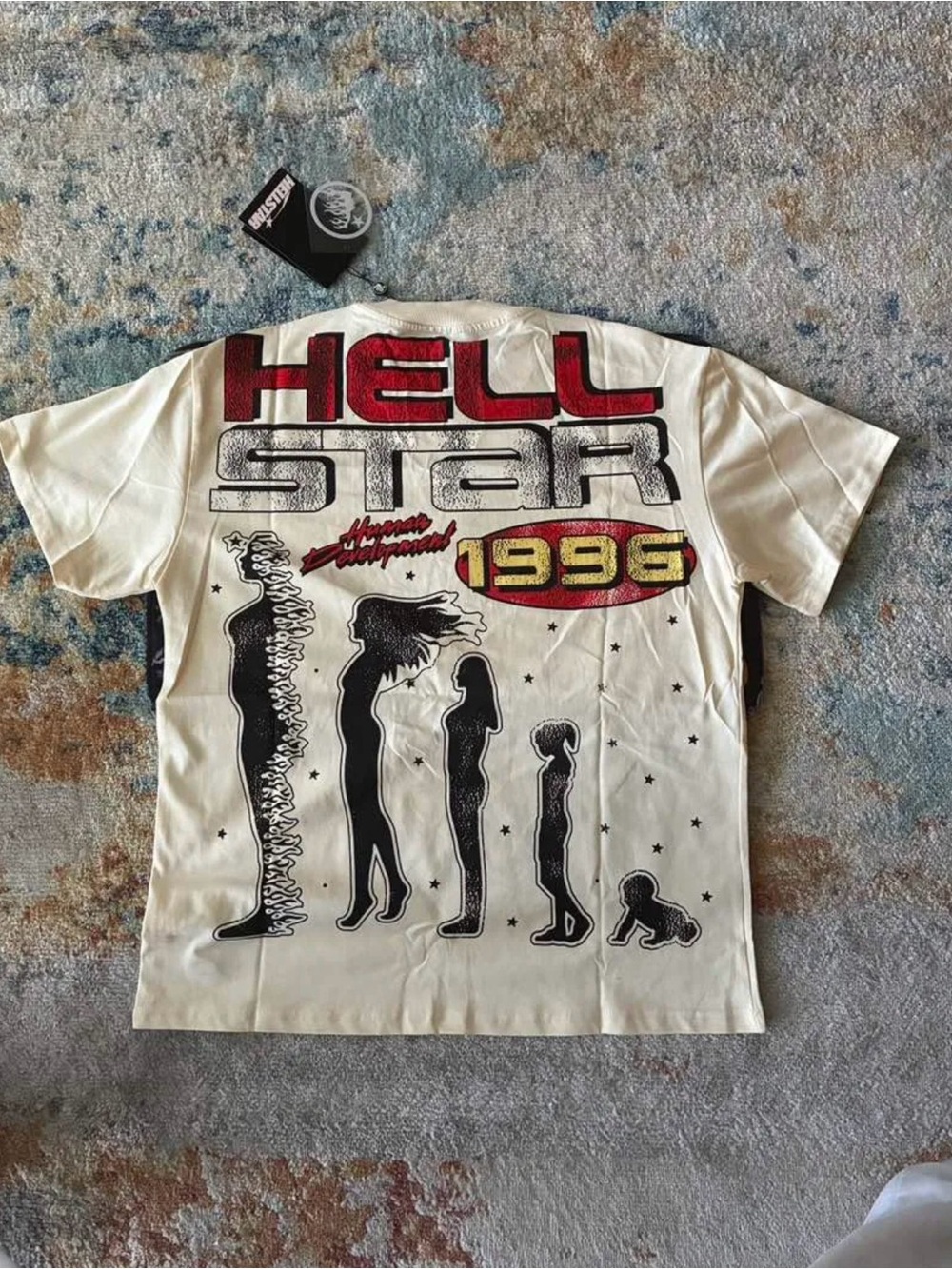 & Other Stories White HELLSTAR 1996 Graphic Tee with Red and Black Print